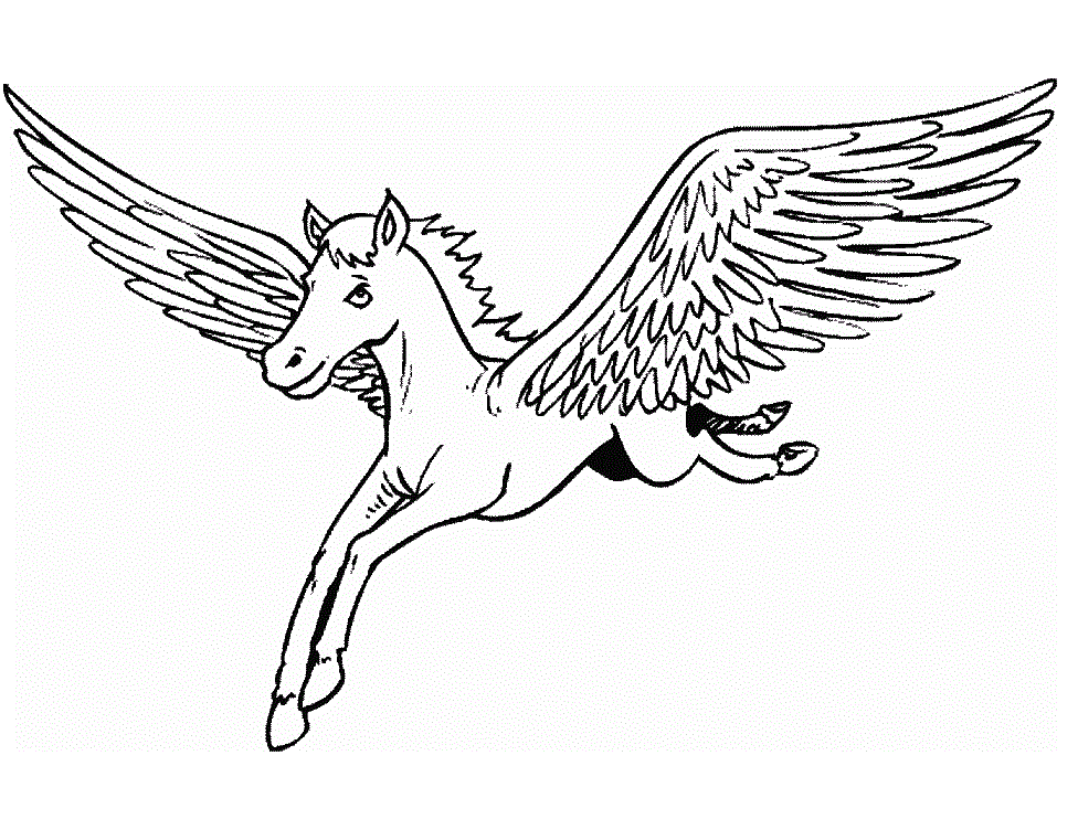 Free printable pegasus coloring pages for kids