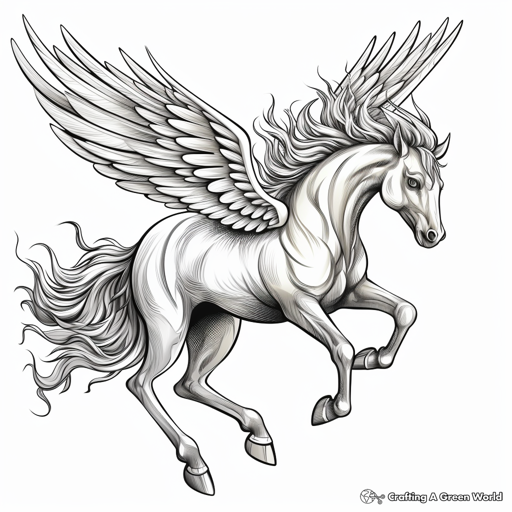 Unicorn pegasus coloring pages