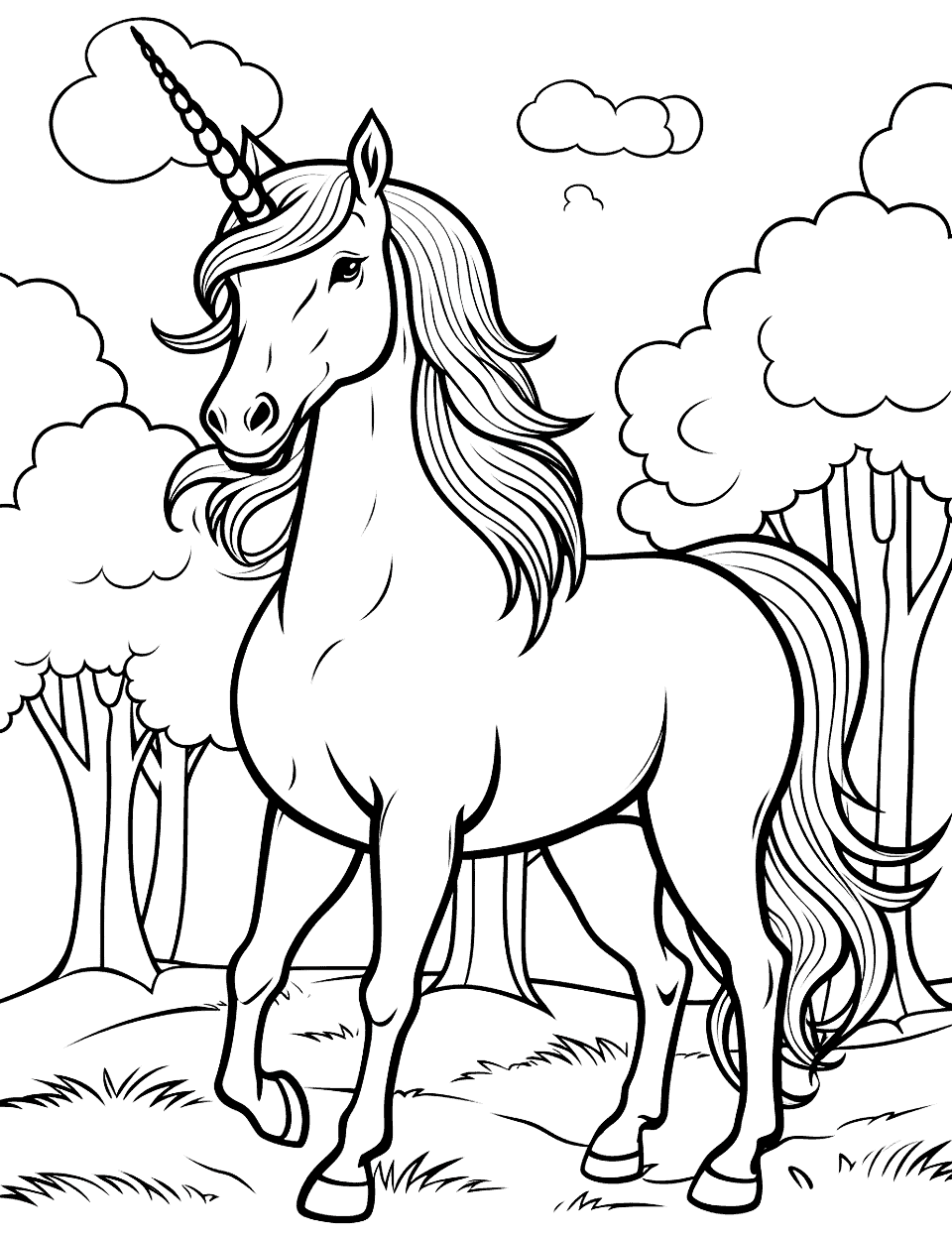 Unicorn coloring pages free printable sheets