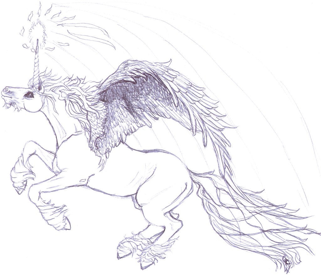 Coloring book page unicorn for free printing and coloring