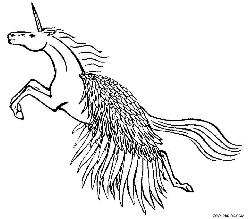 Printable pegasus coloring pages for kids