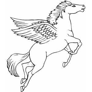 Flying pegasus coloring page horse coloring pages horse coloring pegasus drawing