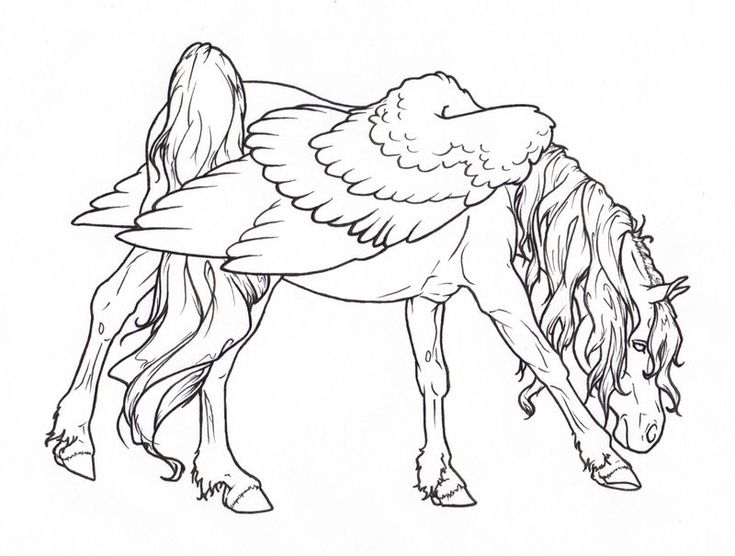 Pegasus coloring page horse coloring pages horse coloring flower coloring pages