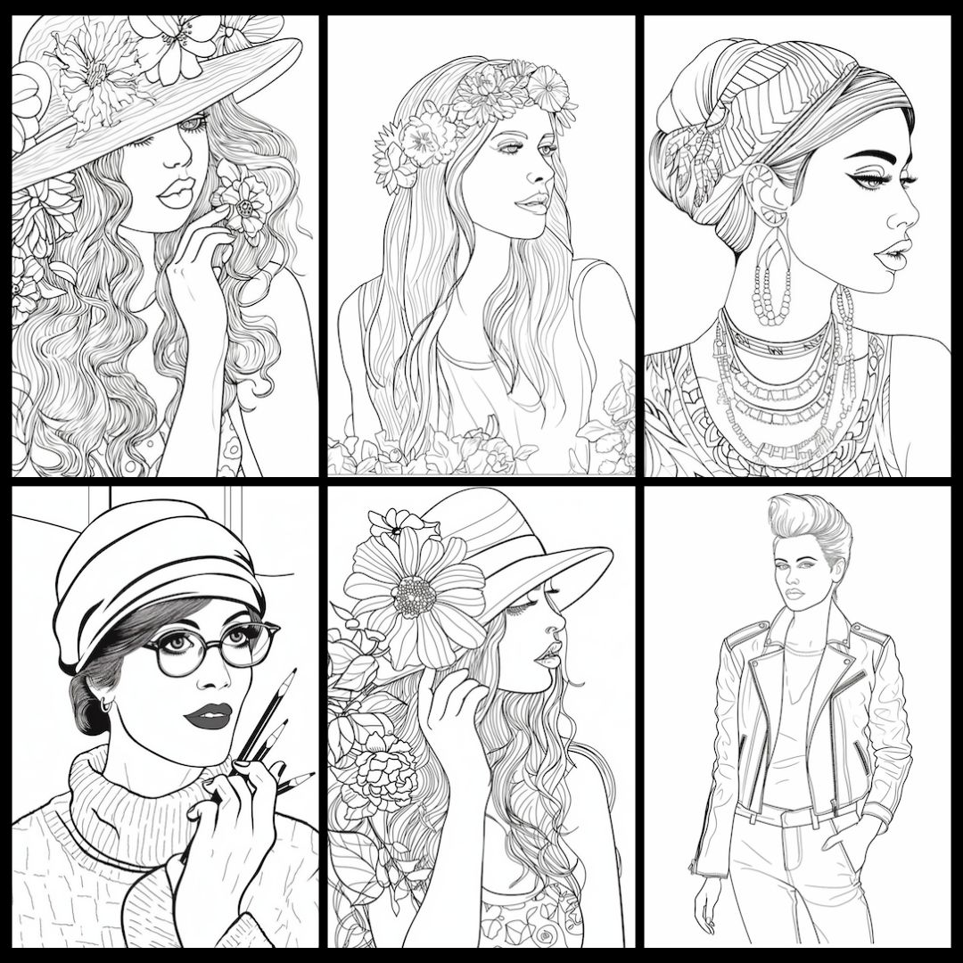 Realistic girl coloring pages pdf download