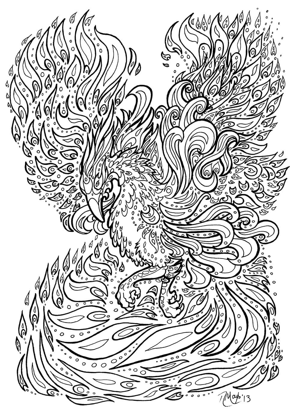 Phoenix coloring pages free printable coloring pages