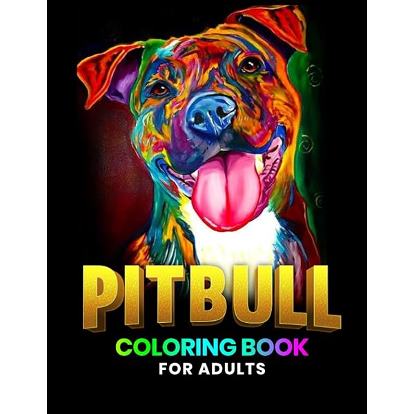 Pitbull coloring book for adults beautiful realistic drawing pitbull dog coloring pages for adults stress free mind relaxation cute dogs publication dogfiy johon books