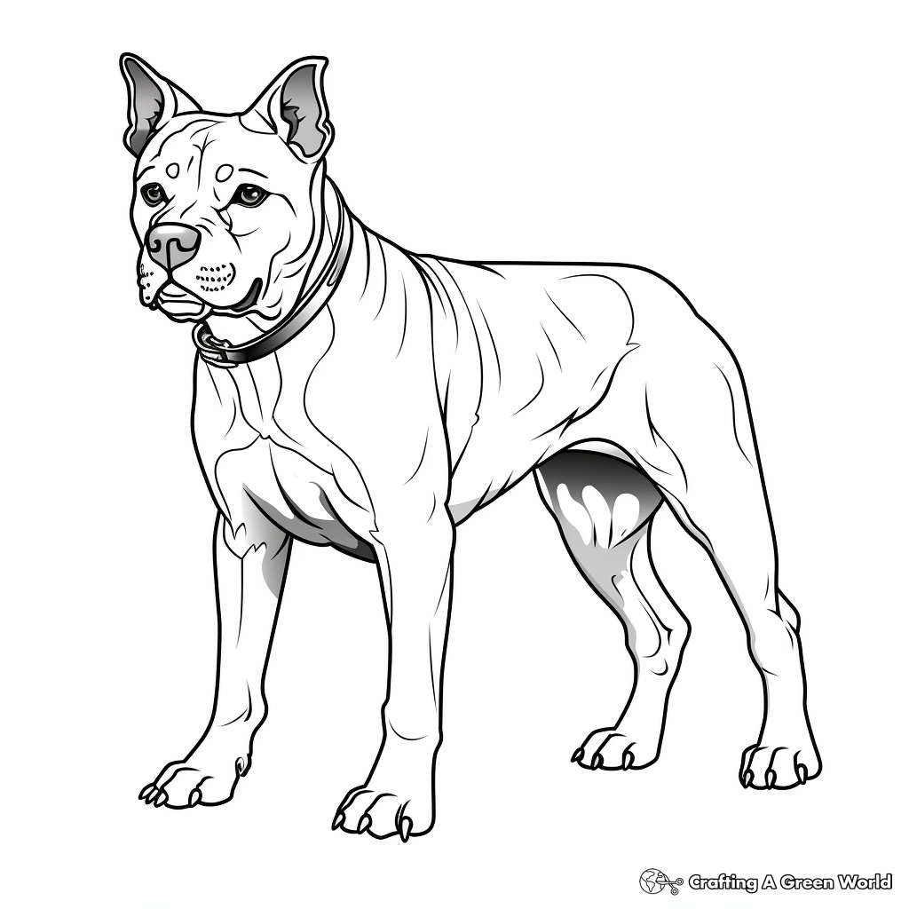 Pitbull coloring pages