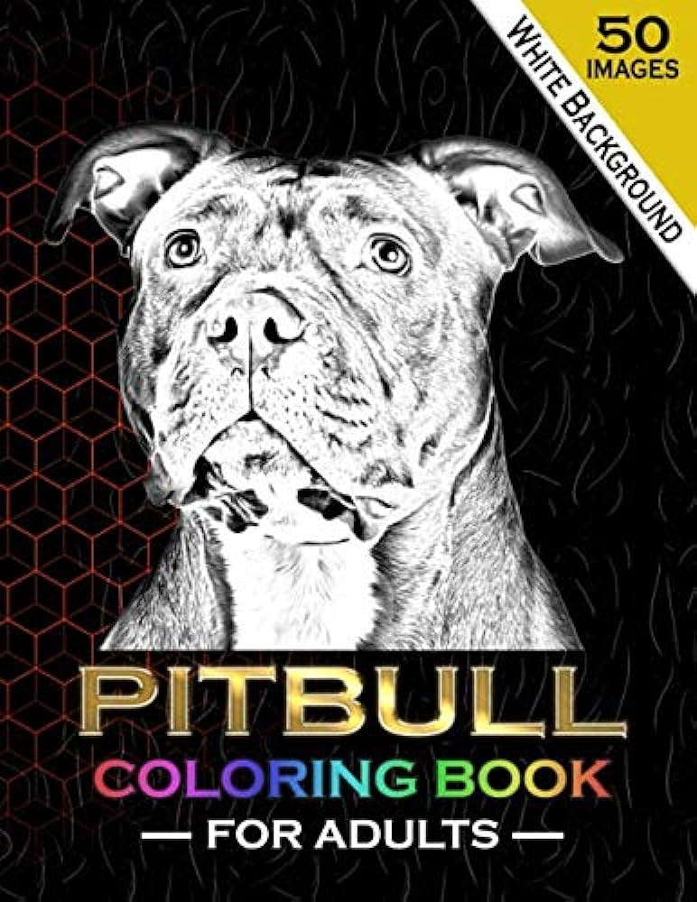 Pitbull coloring book for adults beautiful realistic drawings pitbull dog coloring pages for adults relaxation x in doggy masterpieces design sbep books