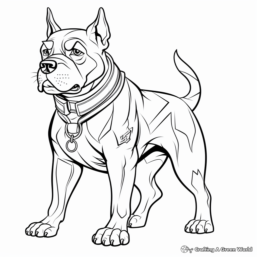 Pitbull coloring pages