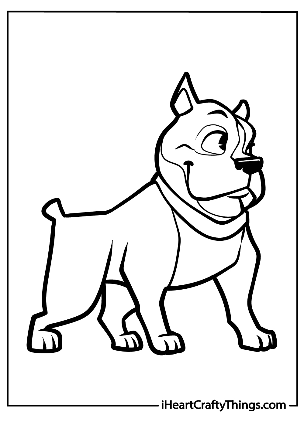 Pitbull coloring pages free printables