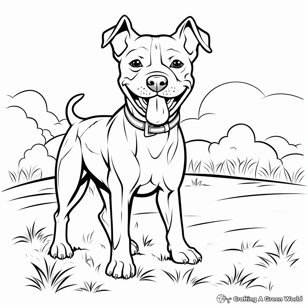 Pitbull coloring pages