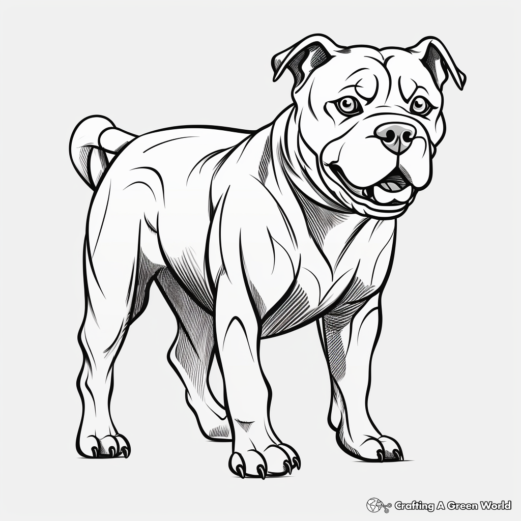 Pitbull coloring pages