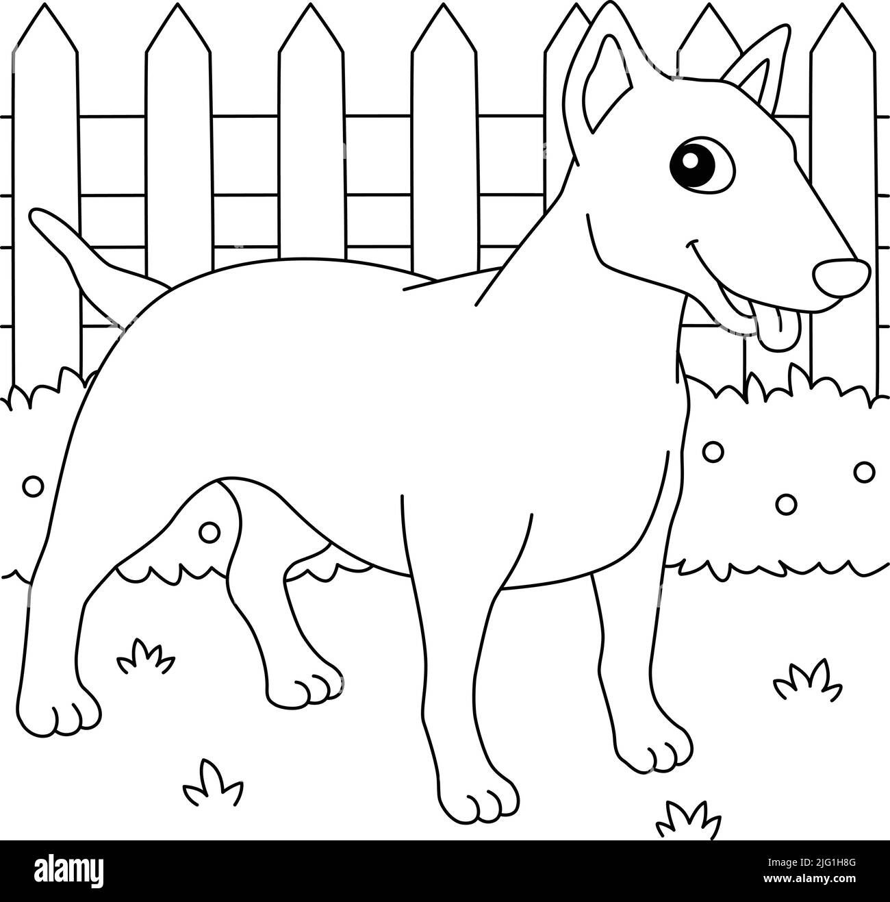 American pit bull terrier dog coloring page stock vector image art