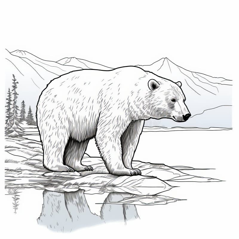 Polar bear coloring stock illustrations â polar bear coloring stock illustrations vectors clipart