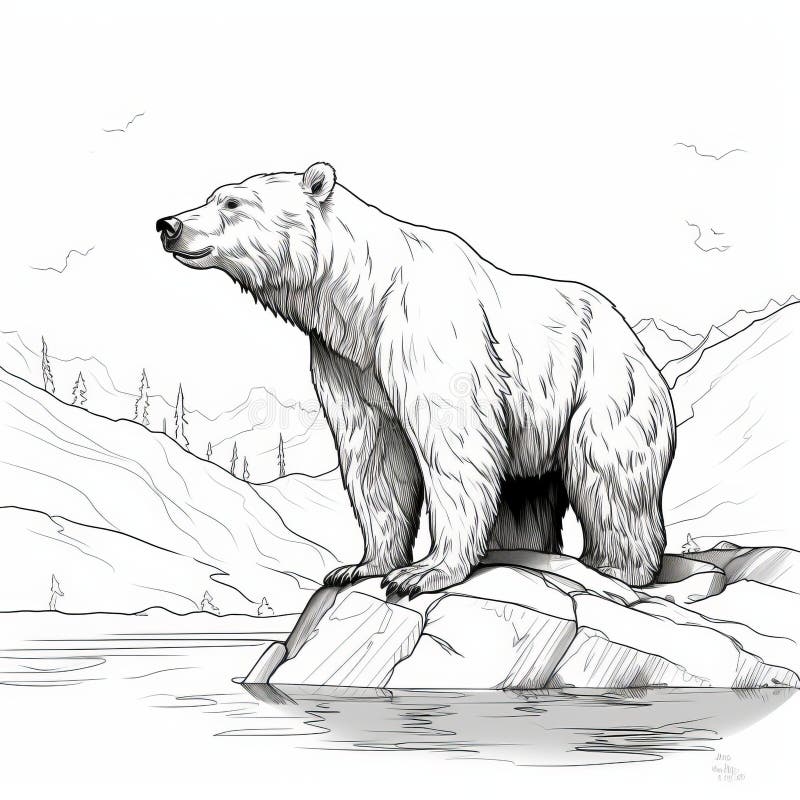 Polar bear coloring stock illustrations â polar bear coloring stock illustrations vectors clipart