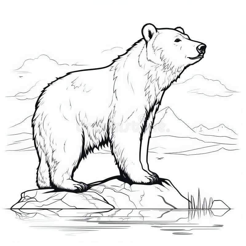 Polar bear coloring stock illustrations â polar bear coloring stock illustrations vectors clipart