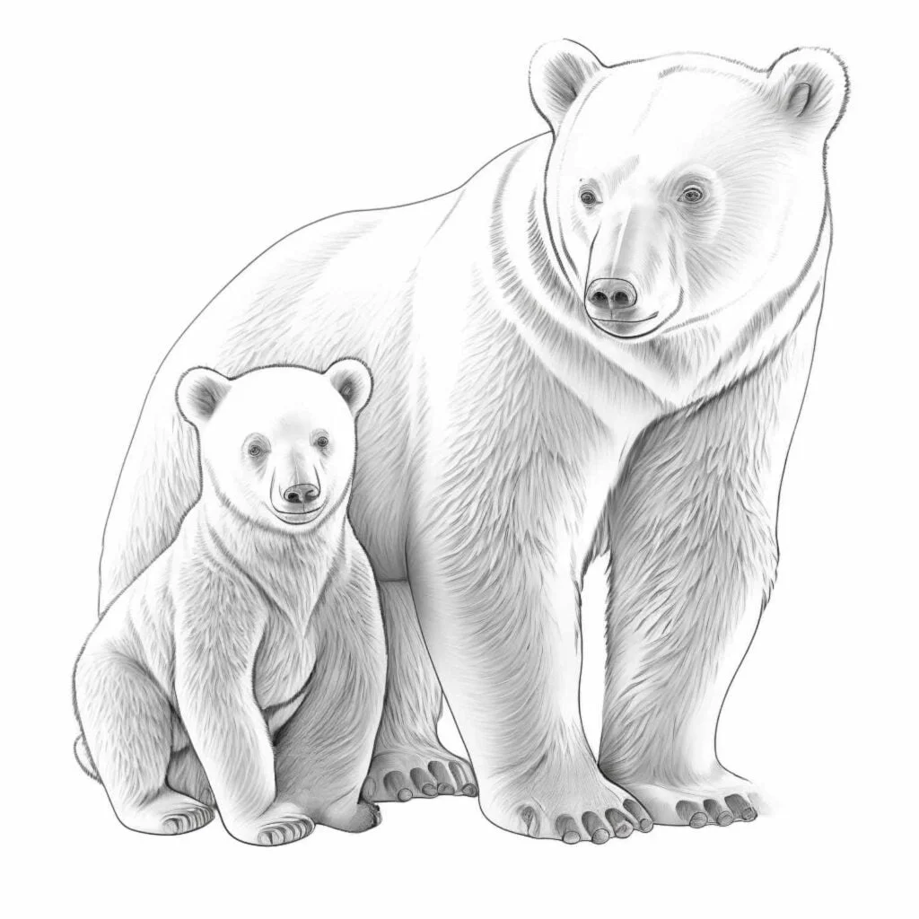 Free polar bear coloring pages