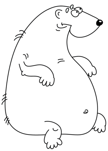 Funny polar bear coloring page free printable coloring pages