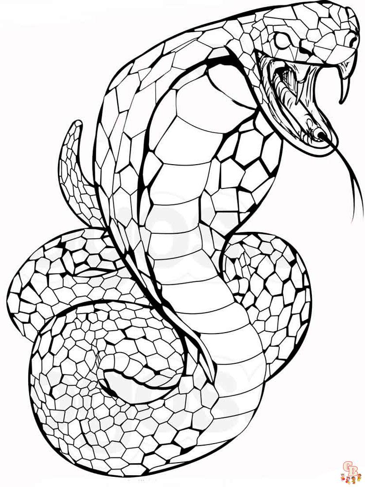 Snake coloring pages for kids