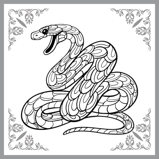 Black mamba snake printable