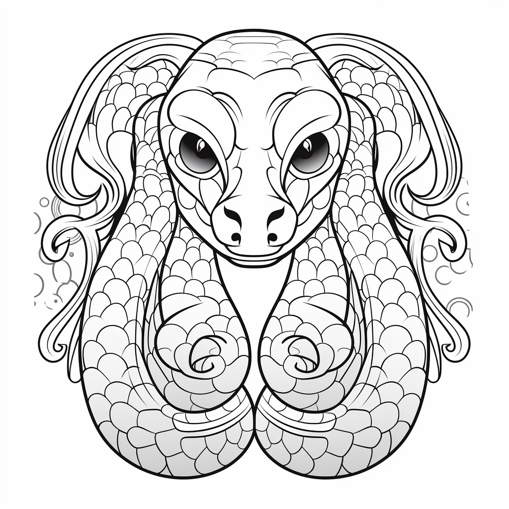 Free snake coloring pages