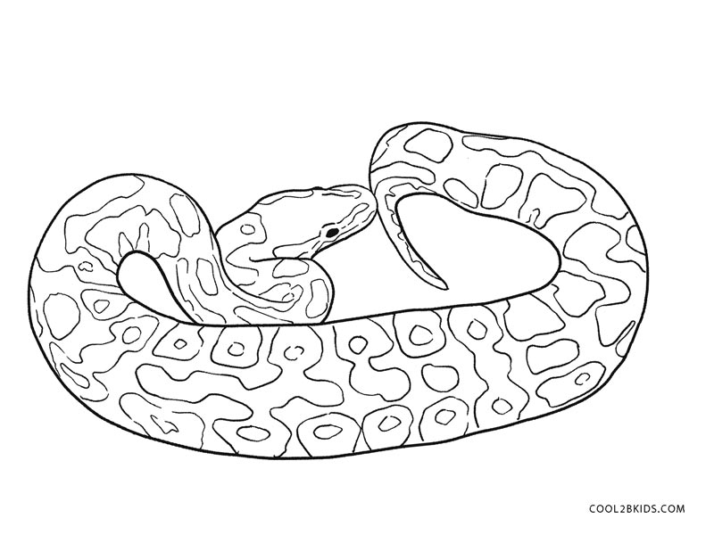 Free printable snake coloring pages for kids