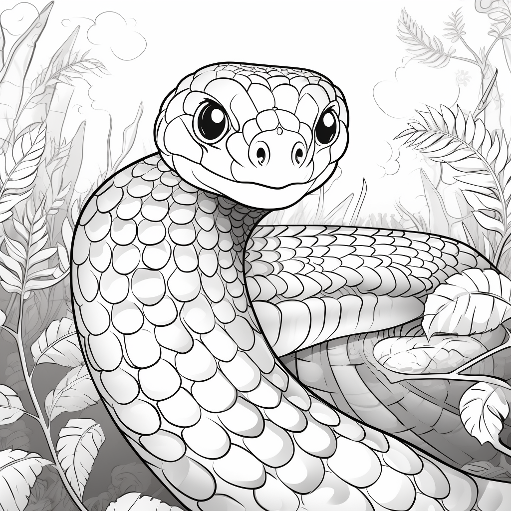 Free snake coloring pages