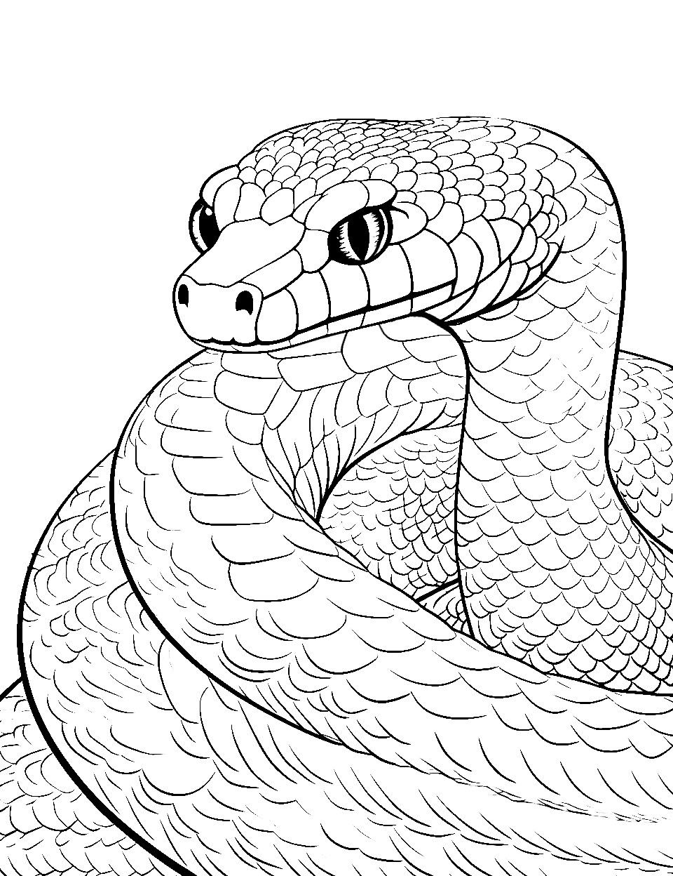 Snake coloring pages free printable sheets