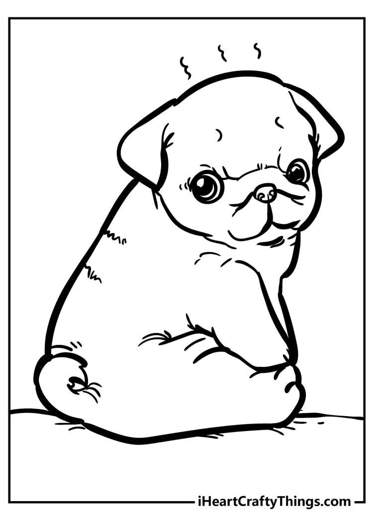 Puppy coloring pages free printables