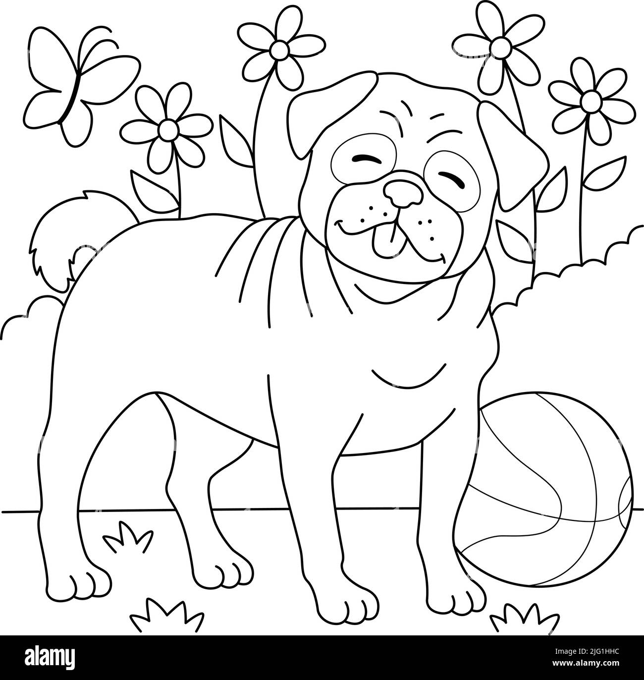 Pug drawing hi