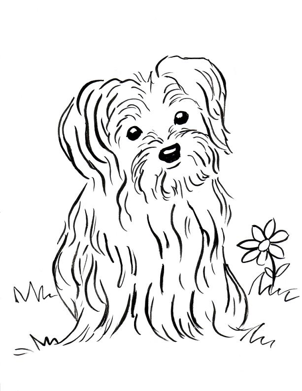 Puppy coloring page