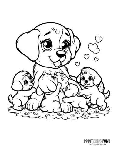 Cute puppy coloring pages free color clipart at