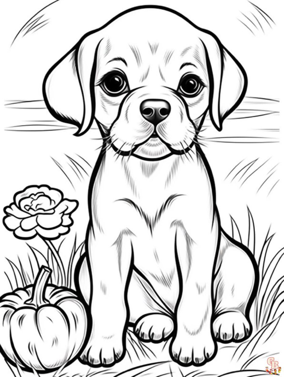 Puppy coloring pages