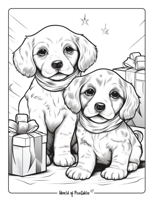 Puppy coloring pages