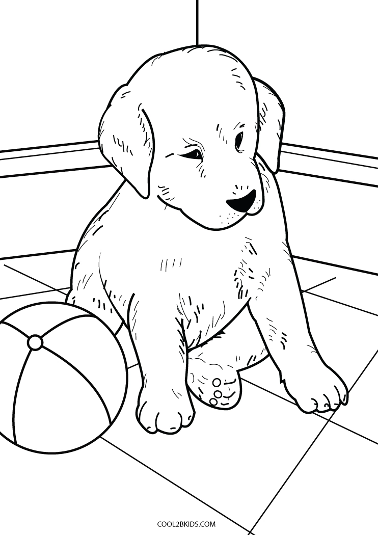 Printable puppy coloring pages for kids