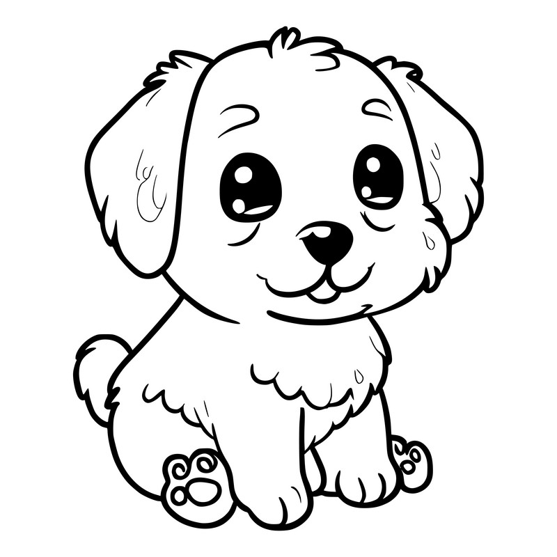 Cute puppy coloring pages for kids and toddlers png images eps free download