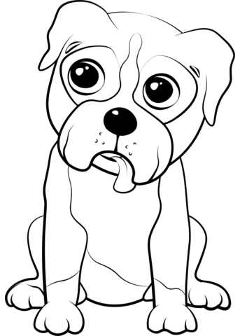 Boxer puppy coloring page free printable coloring pages