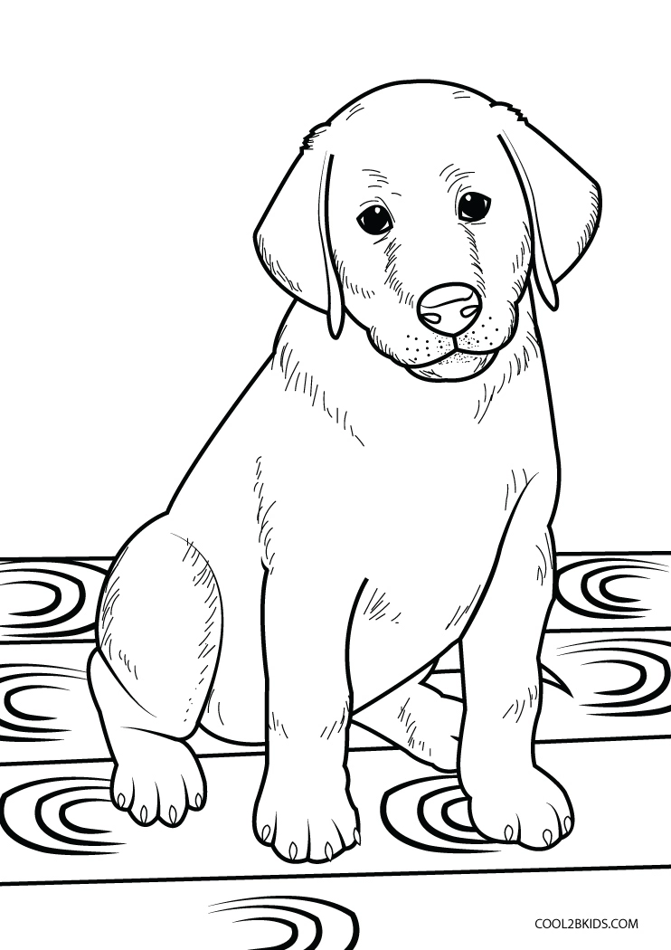 Printable puppy coloring pages for kids