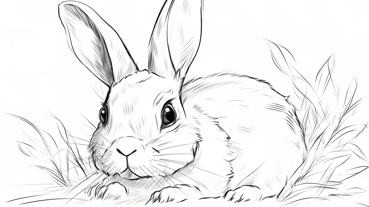Rabbit drawing sketch free coloring pages background picture of a rabbit to color rabbit animal background image and wallpaper for free download
