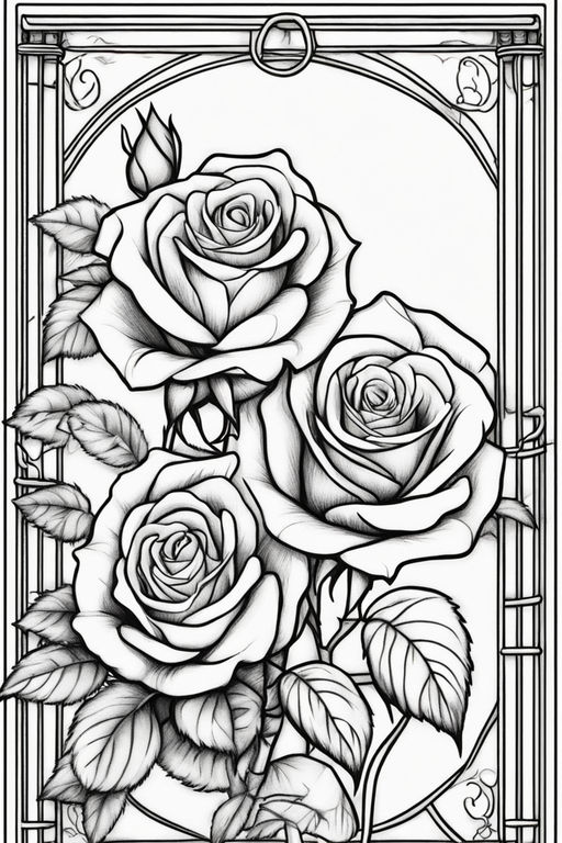 Draw a rose flower