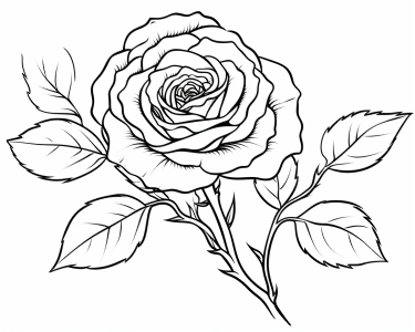 Rose printable pages