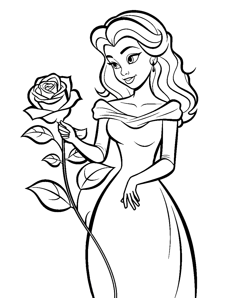 Rose coloring pages free printable sheets