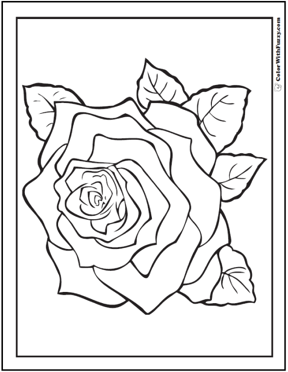 Rose coloring pages â free digital coloring pages for kids