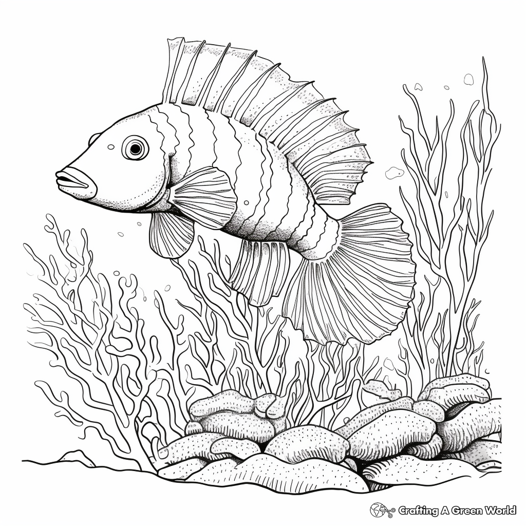 Realistic sea animal coloring pages