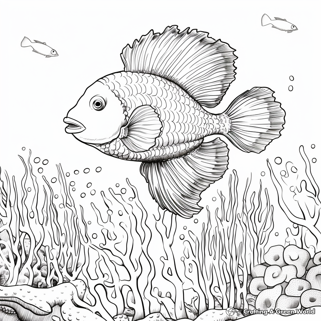 Realistic sea animal coloring pages