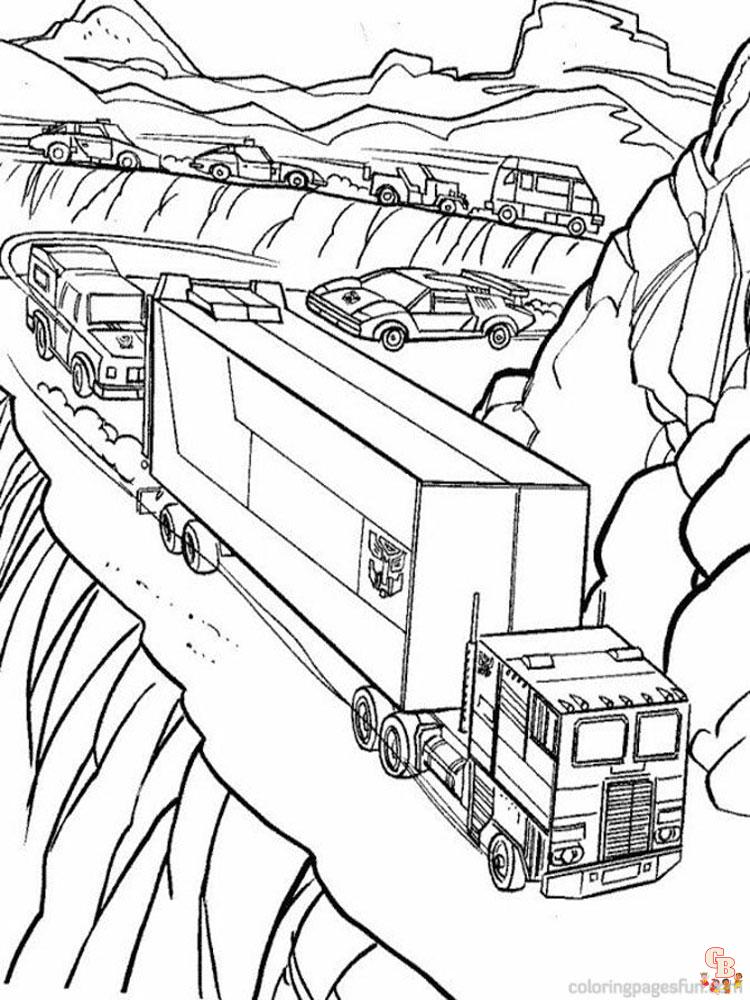 Semi truck coloring pages free printable easy to color