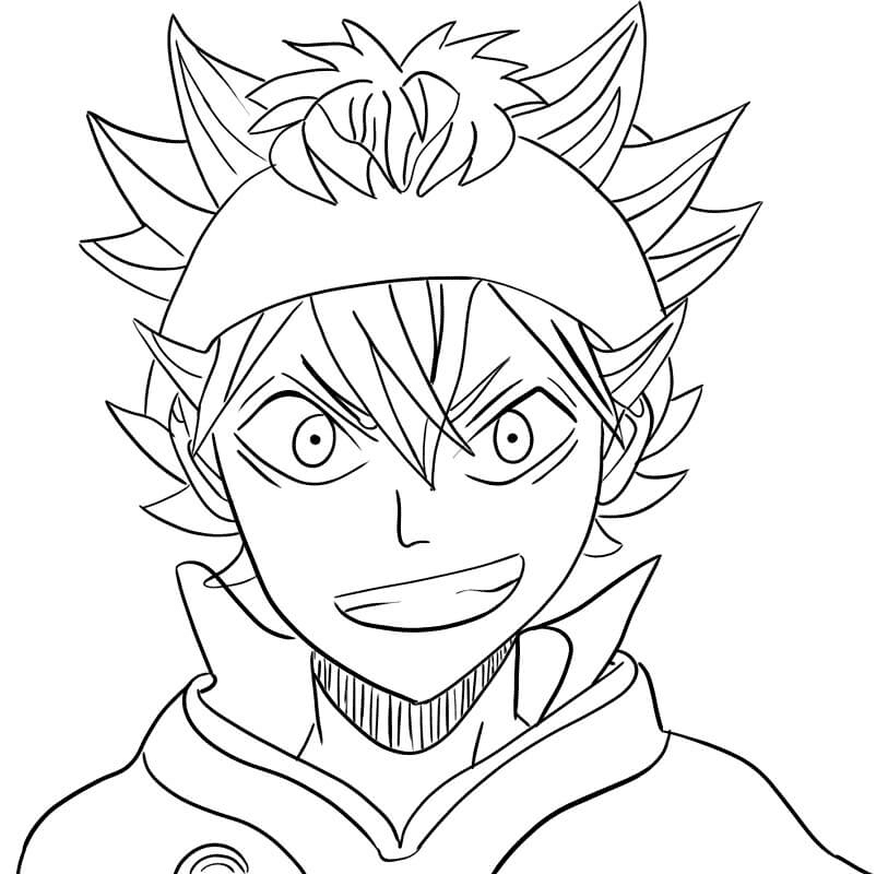 Black clover coloring pages printable for free download