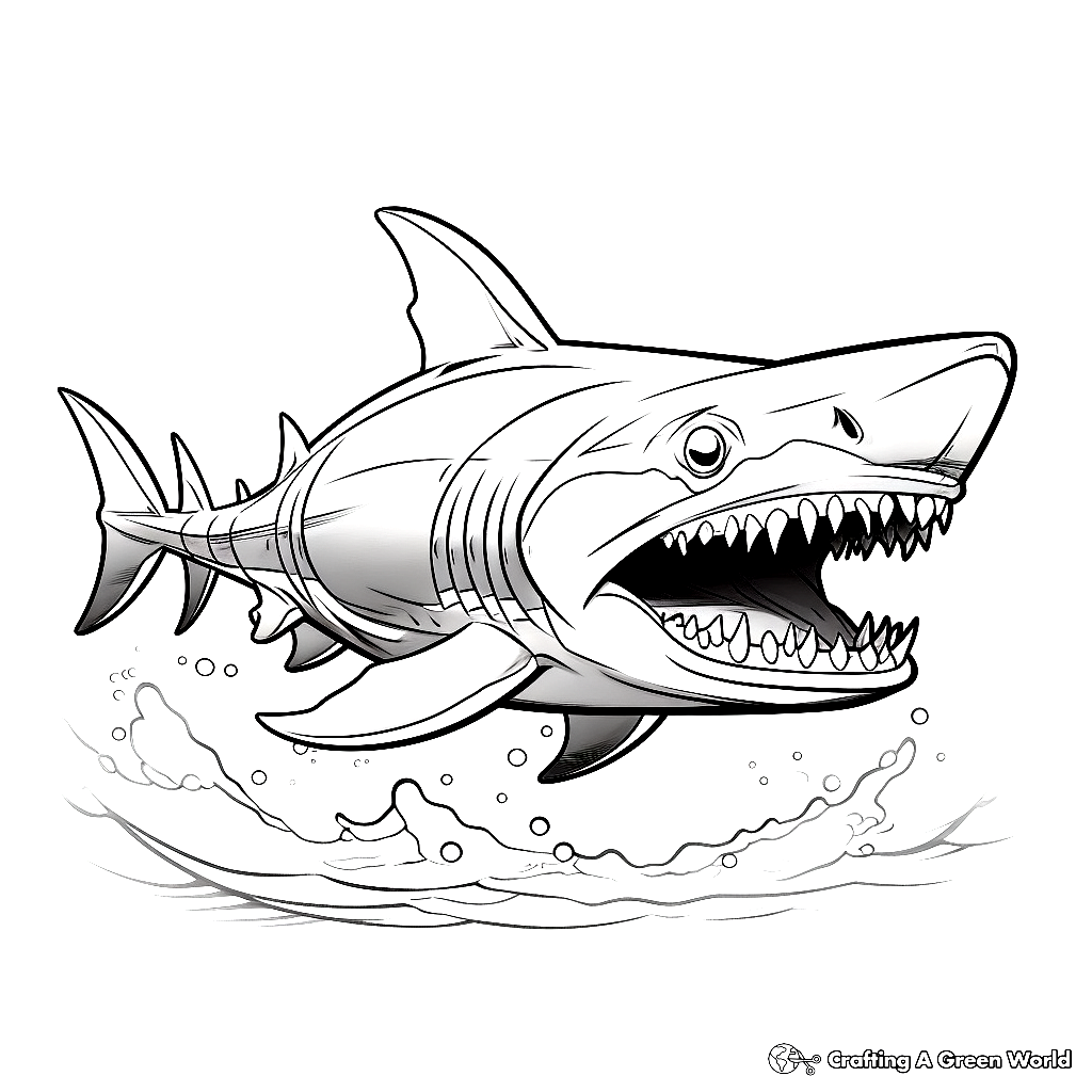 Megalodon coloring pages