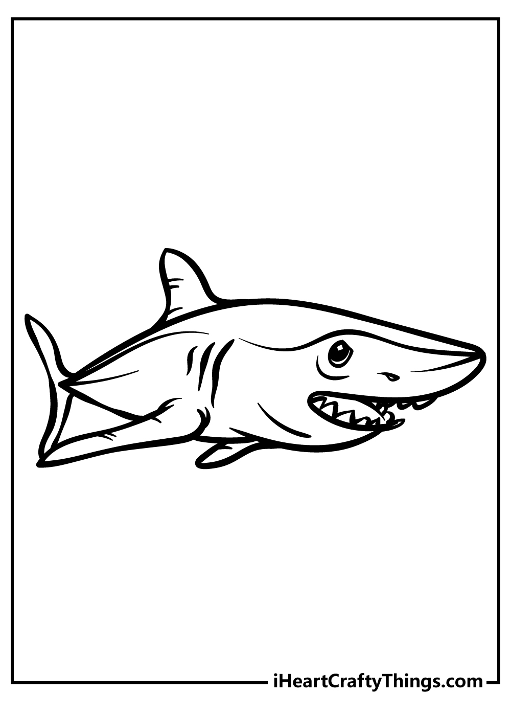 Shark coloring pages free printables