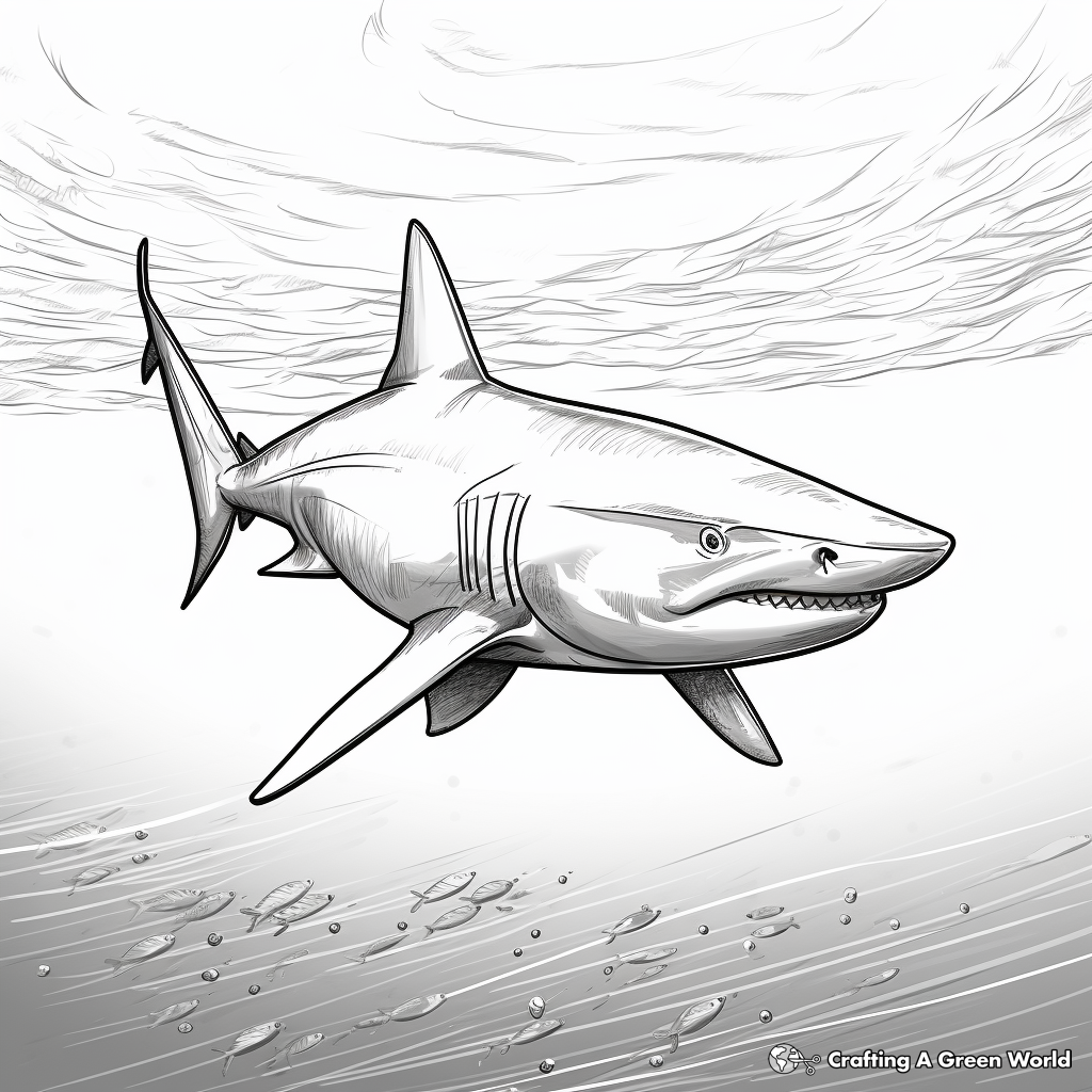 Bull shark coloring pages